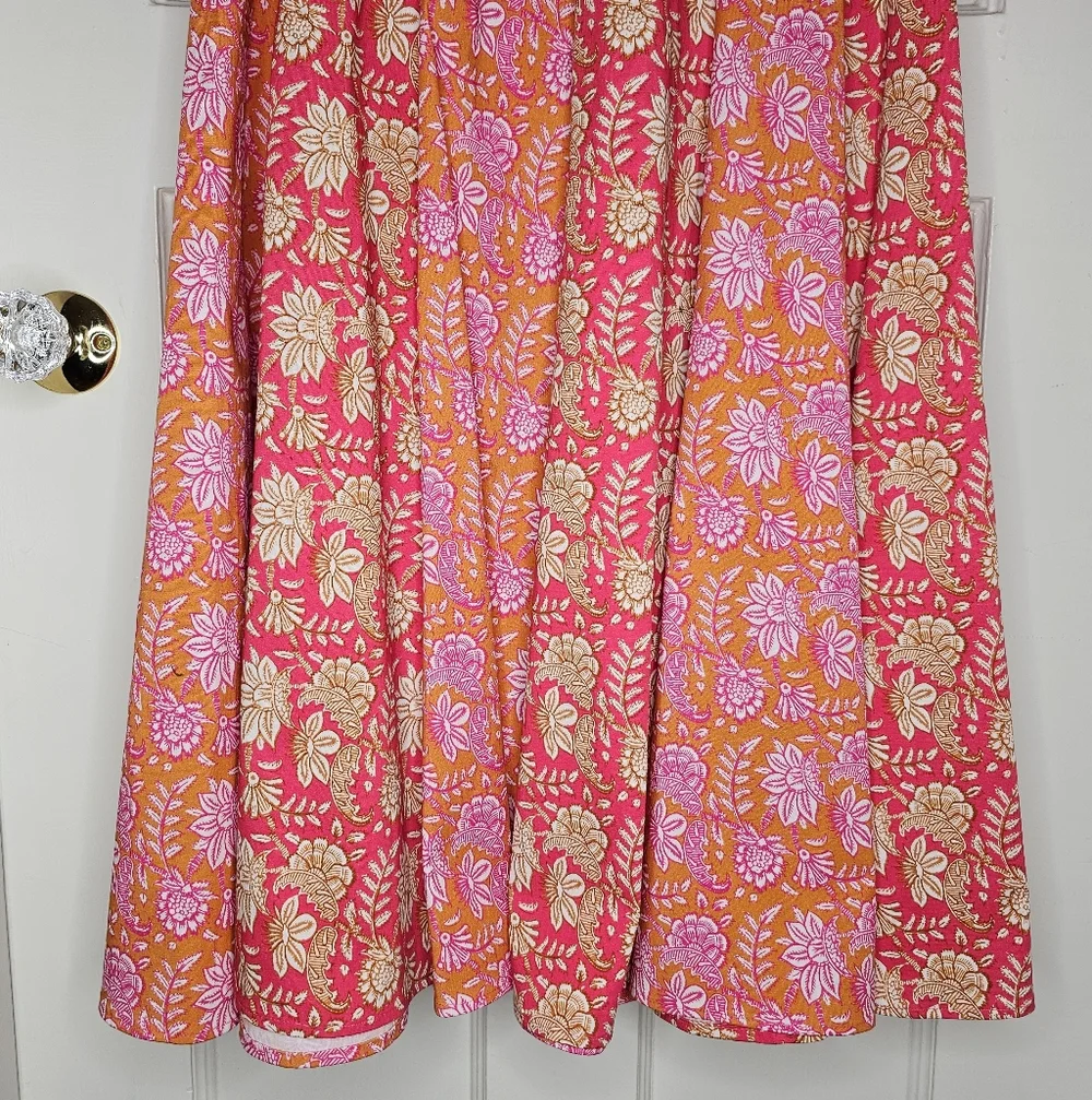 Figue Hayden Printed Skirt - Batik Floral Raspberry